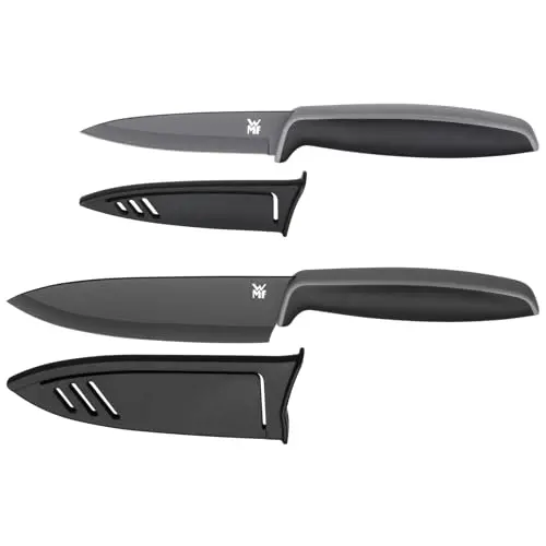 WMF Touch 2-teiliges Messerset, Schützende Schutzhülle, schwarz