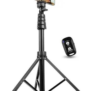 Aureday 157cm Handy Stativ mit Bluetooth Fernbedienung – Ideal für Selfies, Videos und Live Streaming