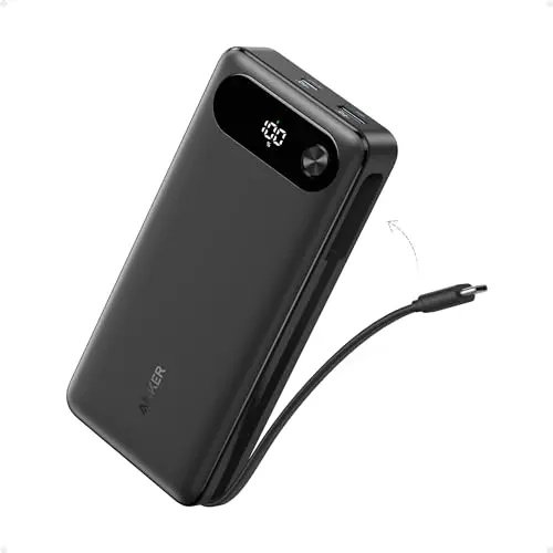 Anker Powerbank 20.000mAh mit USB-C-Kabel, 87W Max Schnellladegerät für MacBook, iPhone und mehr