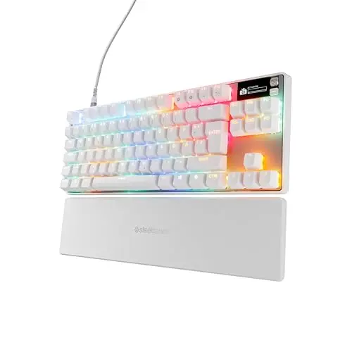 SteelSeries Apex Pro TKL Gen 3 Weiß - Gaming Tastatur mit anpassbarem Ansprechverhalten - DE QWERTZ