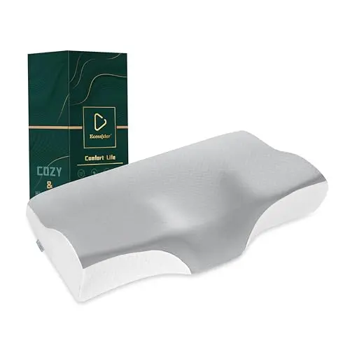 Ecosafeter Memory Foam Kopfkissen – Ergonomisches Nackenstützkissen für Seiten-, Rücken- und Bauchschläfer