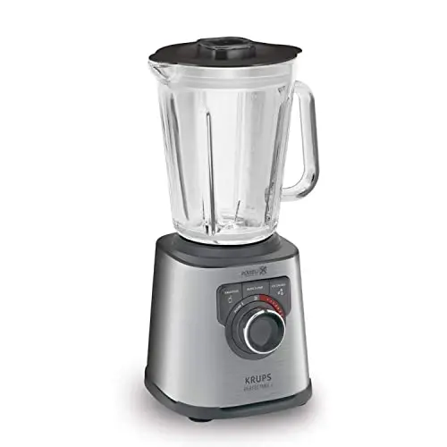 Krups KB403D Perfectmix Hochleistungsstandmixer 1.200W 2L Glasbehälter Edelstahl/Dunkelgrau