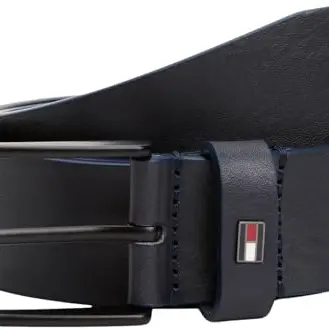 Tommy Hilfiger Herren Gürtel Layton, 3,5 cm, Blau, 95 cm