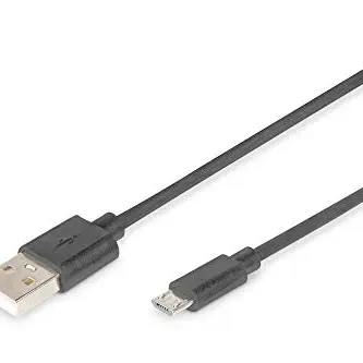 DIGITUS USB 2.0 Kabel - 1,8 m - USB-A zu Micro B - Schwarz