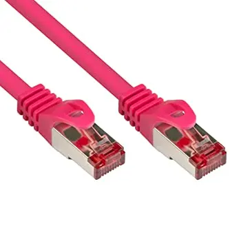 Good Connections Cat. 6 Ethernet Patchkabel, Gigabit-fähig, 0,25m, magenta