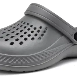 BARFULKER Herren Clogs - Atmungsaktive Pantoletten für den Sommer (Grau, 40/41 EU)