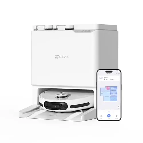 EZVIZ RS20 Pro Saugroboter mit Staubentleerung, 7200 Pa, LDS LiDAR Navigation und Teppicherkennung