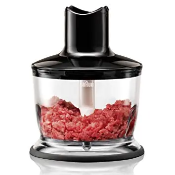 Braun Zerkleinerer Aufsatz MQ 30 - Zubehör für Braun MultiQuick Stabmixer, 500 ml, schwarz