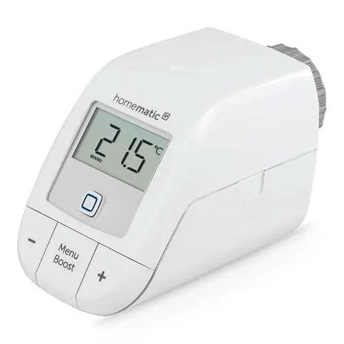 Homematic IP Heizkörperthermostat – Smart Home, digital, App-Steuerung, Alexa & Google kompatibel, einfache Installation, energiesparend
