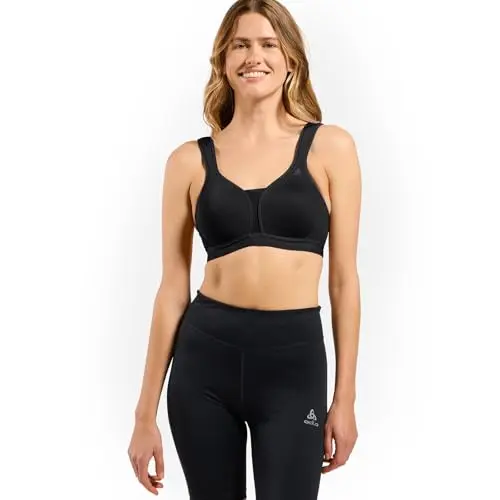 Odlo Damen Sport-BH mit Hochsupport, F-Dry, Mesh und verstellbaren Trägern für Laufen und Training