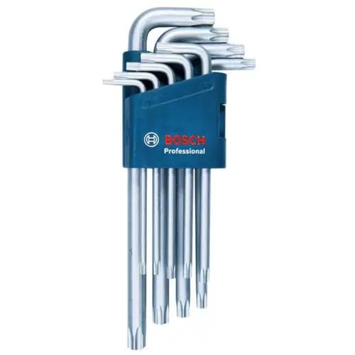 Bosch Professional Winkelschlüssel Set Torx 9tlg. - 10 bis 50 mm