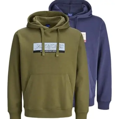 JACK & JONES Jorinwood Kapuzenpullover im Doppelpack