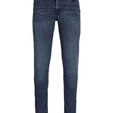 JACK & JONES Herren Slim Fit Jeans Glenn, Dunkelblau, Größe 32W / 34L