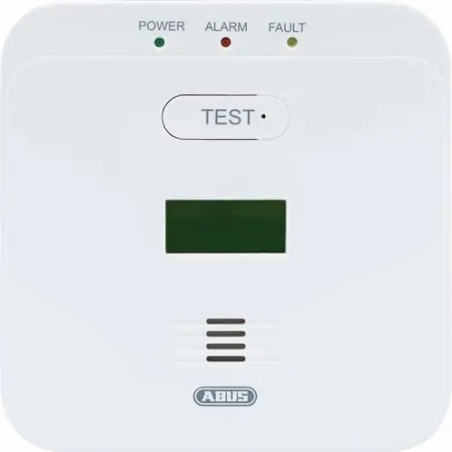 ABUS Kohlenmonoxid-Warnmelder COWM510 - CO-Melder mit 85 dB Alarm und 10-Jahres-Sensor - Weiß