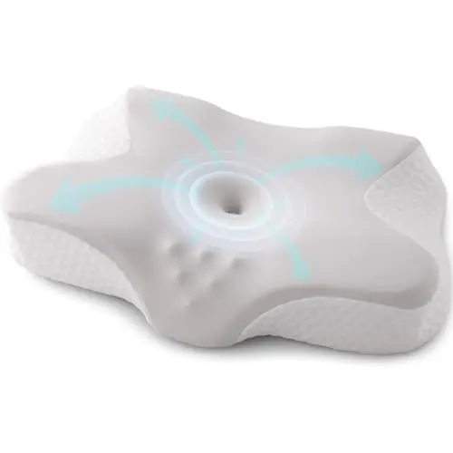 Howjoe Nackenkissen - Ergonomisches Memory Foam Kopfkissen für Seitenschläfer, grau, 60 x 40 cm
