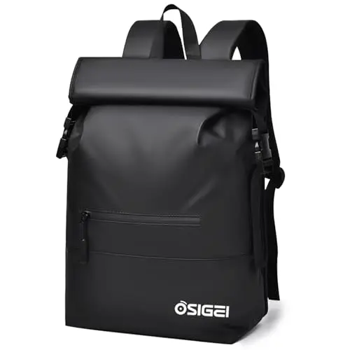OSIGEI RollTop Rucksack 21L-28L – Wasserdicht für Schule, Fahrradfahren, Freizeit und Reisen