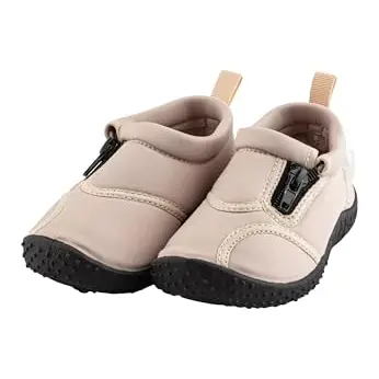 Sterntaler Badeschuhe Zipper – Unisex Aquaschuhe für Babys, flexibel und schnelltrocknend, Farbe beige, Größe 20
