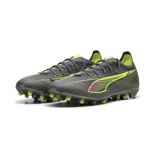 Puma Ultra 5 Match MG Unisex Fussballschuh Aged Silver-Yellow