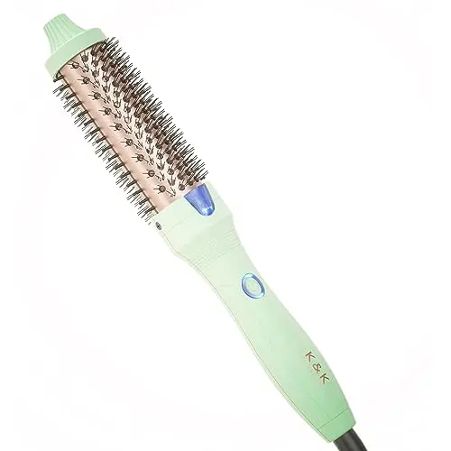 K&K 32 mm Beheizte Rundbürste – Professioneller Lockenwickler und Hot Styling Volumenbürste