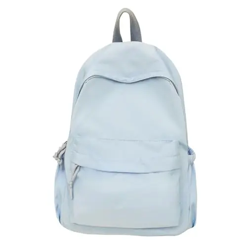 CutitiUU Schulrucksack für Teenager Mädchen, leichter 14 Zoll Laptop Rucksack, wasserabweisend, Blau