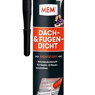 MEM Dach- und Fugendicht, lösemittelfreie Bitumenmasse, gute Haftung auf vielen Untergründen, Schwarz, 300 g