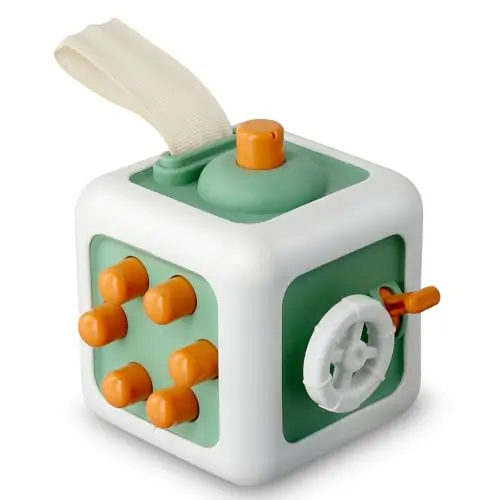 ALFFREUDE Motorikwürfel Montessori Spielzeug ab 1 Jahr - Aktivitätswürfel für Baby und Kleinkind, Sensory Toys