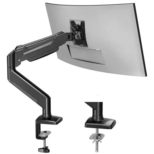 BONTEC Monitor Halterung 13-34 Zoll, Gasdruckfeder Arm, ergonomisch mit Kabelführung, VESA 75/100mm