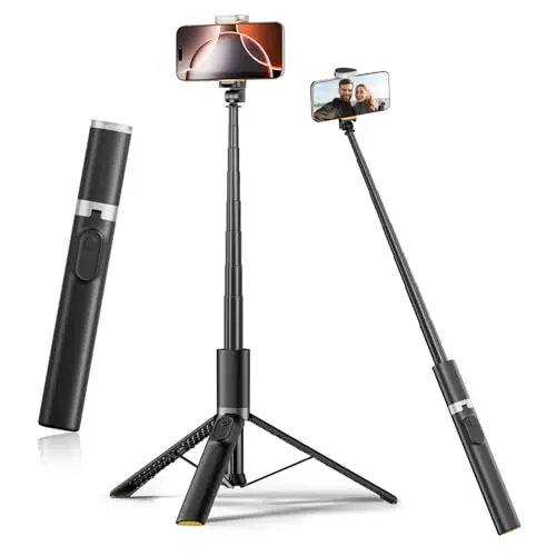 Moman Selfie Stick Stativ IST01 - Tragbares Aluminium Stativ für Smartphones, 360° drehbar
