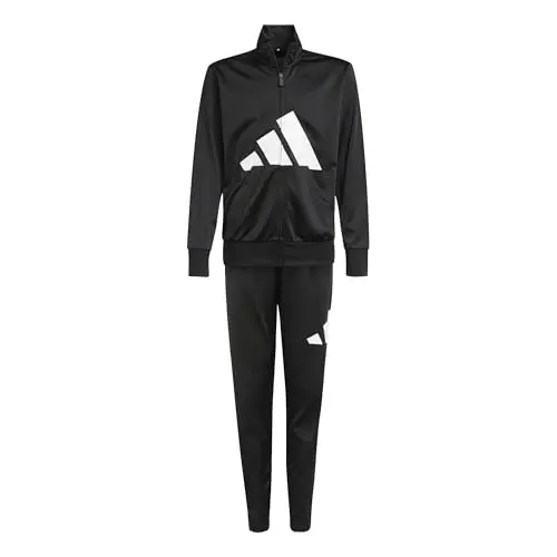 adidas Unisex Kinder Essentials Big Logo Trackset, Schwarz/Weiß, 15-16 Jahre