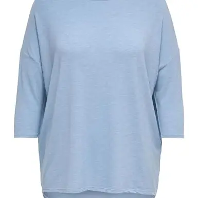 ONLY Carmakoma Damen 3/4 Top Carlamour, Soft Chambray, Größe M