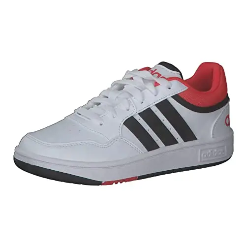 adidas Hoops Schuhe, Cloud White/Core Black/Bright Red, Größe 33