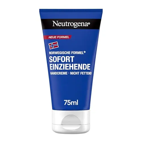 Neutrogena Handcreme – Sofort einziehende Feuchtigkeitscreme mit Glycerin & Vitamin E für trockene Hände (75 ml)