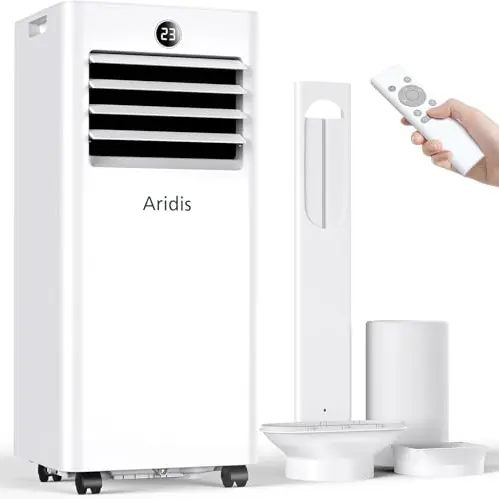 Mobile Klimaanlage 9000 BTU, 4-in-1, leise, mit Fernbedienung, Fenstermontagesatz, für Räume bis 33 m²