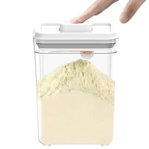 KYYGKY Luftdichte Aufbewahrungsbox für Milchpulver mit Löffel - 2.3L Frischhaltedose