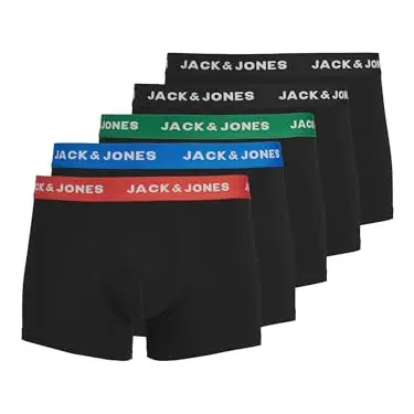 JACK & JONES Herren Boxershorts 5er Pack Electric Blue Lemonade XXL