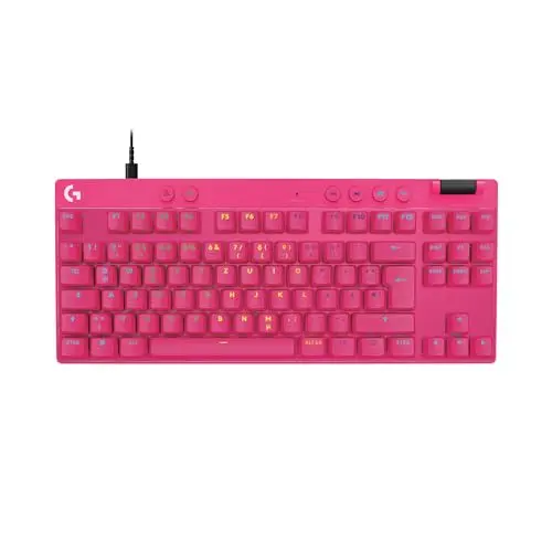 Logitech G PRO X TKL Gaming Tastatur - Tenkeyless, RGB-Beleuchtung, QWERTZ DE - Rosa