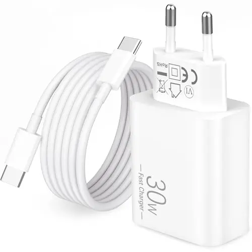 30W USB-C Ladegerät mit 2M Kabel für iPad Pro, iPhone 15/16/17 und mehr