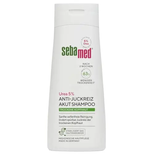 Sebamed 5% Urea Anti-Juckreiz Shampoo bei trockener Kopfhaut, 200 ml, feuchtigkeitsspendend, für Damen und Herren