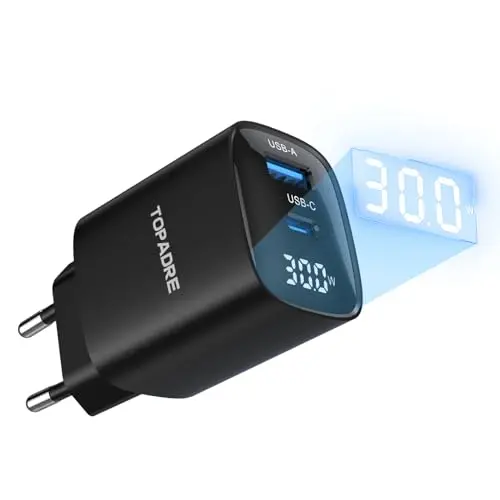 30W USB C Ladegerät, PD 3.0 Schnellladung für iPhone 15 Pro Max, Google Pixel 9 Pro/9, Samsung Galaxy S24/S23, Schwarz