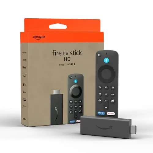 Amazon Fire TV Stick HD - Neueste Generation mit Alexa-Sprachsteuerung, Free- und Live-TV, HD-Streaming