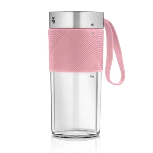 WMF Küchenminis Mix on the Go 300 ml, personal tragbarer Mixer für Smoothies und Shakes, pink