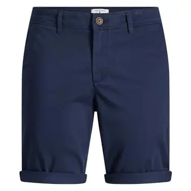 JACK & JONES Herren Chino Shorts Regular Fit 12165604 Navy Blazer L