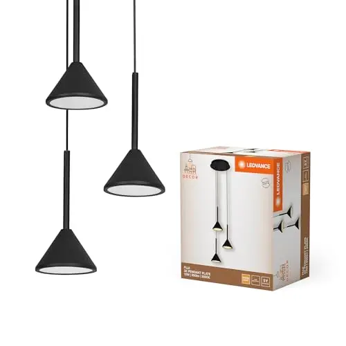 LEDVANCE Decor Fuji 3X Pendelleuchte Schwarz 13W