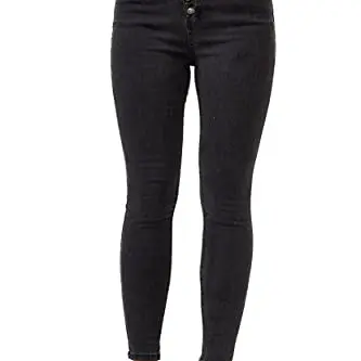 Elara Damen Jeans Stretch, Schwarz, 7XL