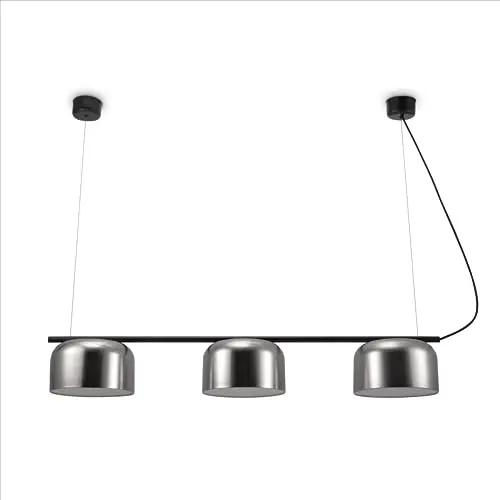 Paco Home Pendellampe Metall Vintage 3-flammig Industrie Esszimmer Küchenlampe E27, 1,50m Länge