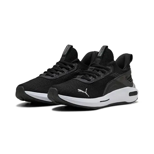 Puma Unisex Softride Enzo 5 Hype Road Laufschuhe, Schwarz/Weiß/Silber, Größe 48,5 EU