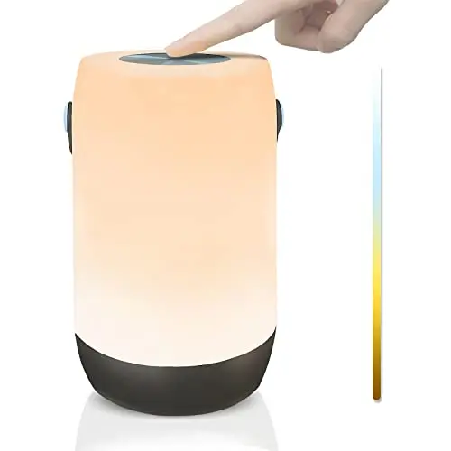 ZVM Tragbare LED Outdoor Lampe - Dimmbare Tischlampe mit Touch-Bedienung, Batteriebetrieben für Terrasse und Bar