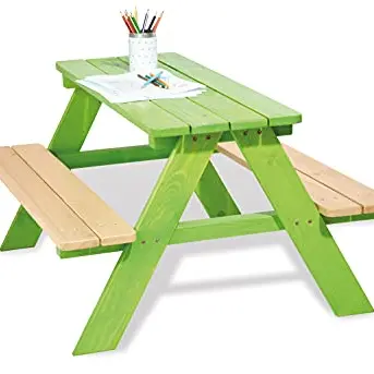 Pinolino Kindersitzgarnitur Nicki, 4 Personen, aus massivem Holz, grün, 90x79x50 cm