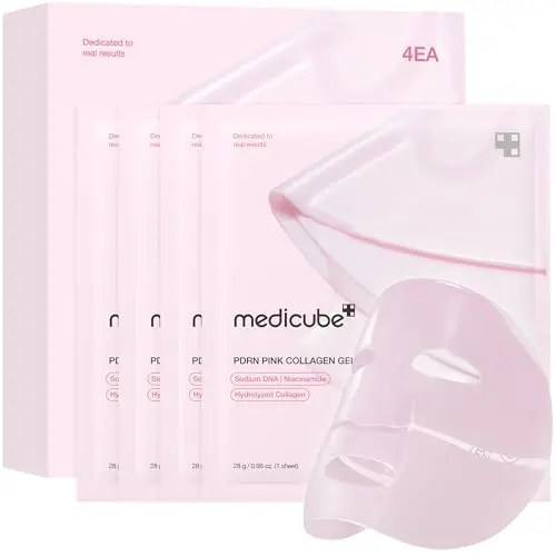 medicube Salmon DNA PDRN Pink Collagen Jelly Gesichtsmaske, 4er Pack – hydratisierend, straffend & hautelastizität