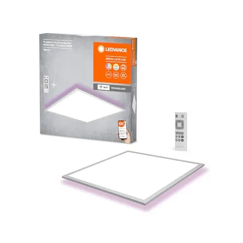 LEDVANCE WiFi Deckenleuchte 40W, dimmbar, 60x60cm, RGB, steuerbar über App oder Sprachassistenten, 1 Stück
